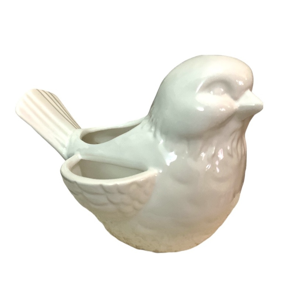 White Ceramic Bird Planter Celebrate The Season Shopko‎ Indoor